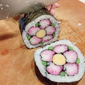 ひな祭り＆お正月に♪梅の花の飾り巻き寿司